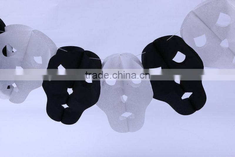 Hot sale Halloween garland spider skull paper garland flower tassel garland