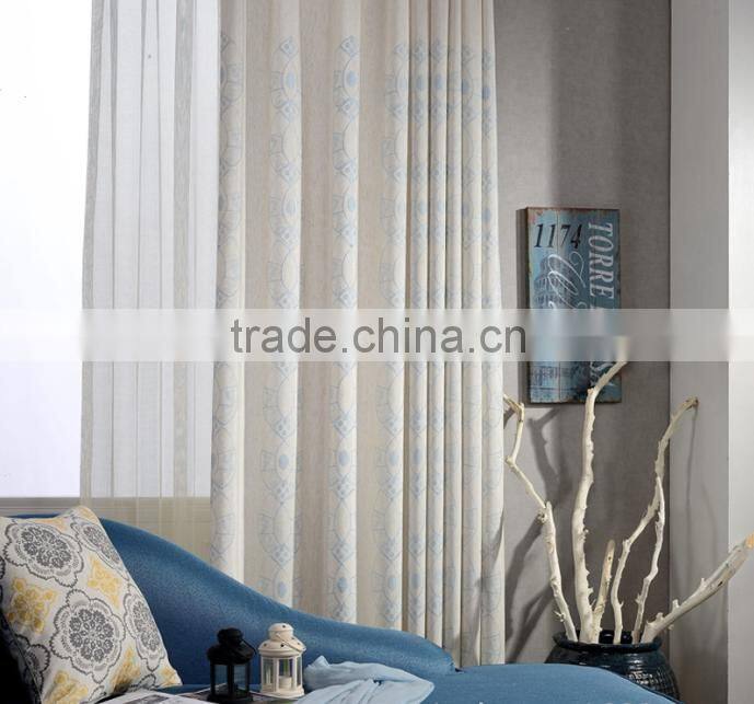 100% polyester Curtain Embroidery Fabric For Interior Window