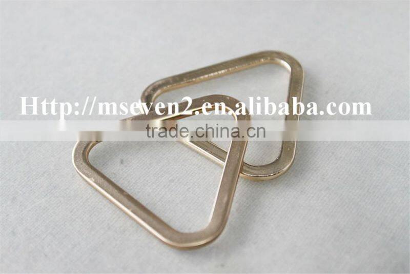 high quality 100% zinc alloy triangle textile garment metal buckles for wholesale