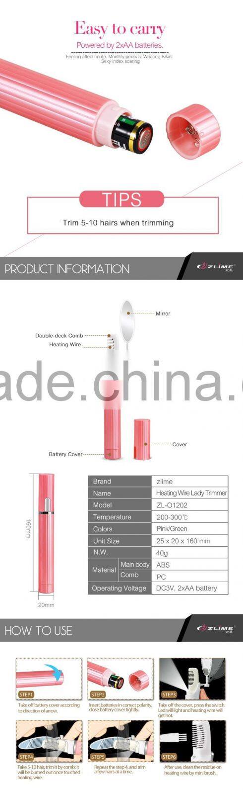 Thermal wire lady hair remover for bikini line