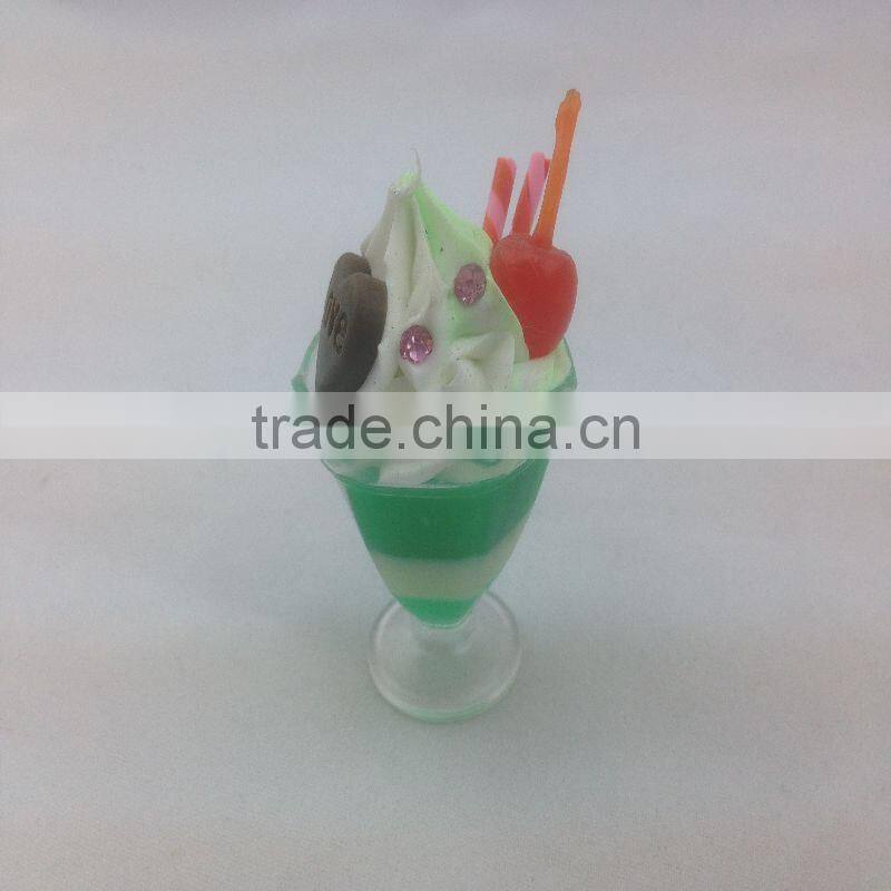 Fake ice cream with fake fruit for display / MADE IN CHINA