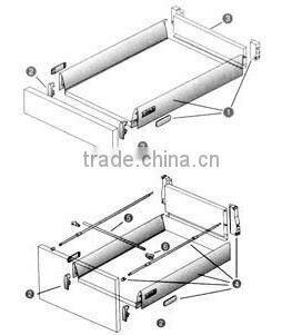 Height 86mm steel and 400mm 25kg load capacity invisible fgv drawer slide