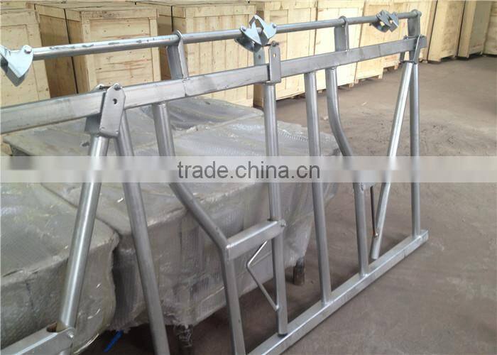 Galvanized Steel Pipe Cow Healock for 8 Cows Locking
