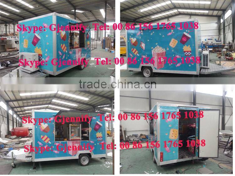 Low Price Small Model Beverage Service Cart, Mobile Iced juice/Slush Trailer Cart