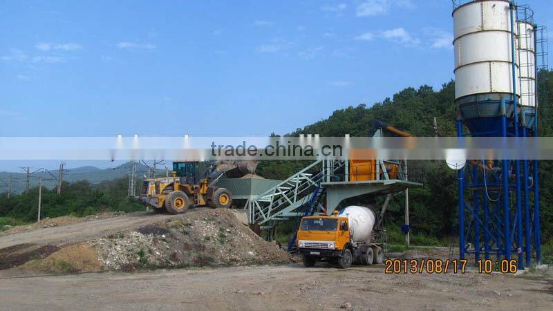 Portable ready mixed concrete batching plant for sale