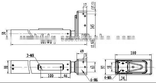 three segment lifting column for electric table