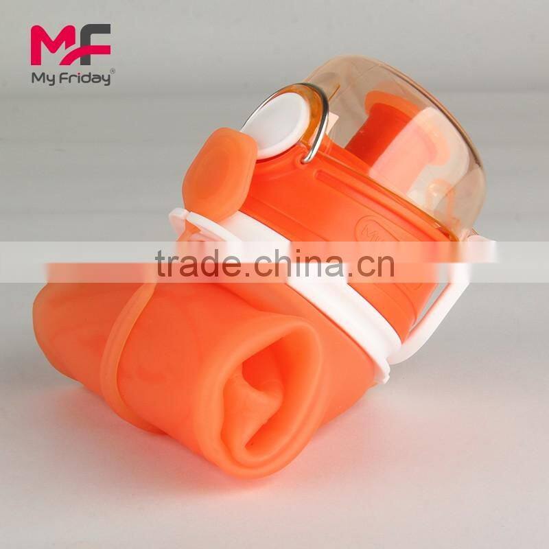 Silicone Folding Bottle use for Go Outdoors travel, running, go hiking
