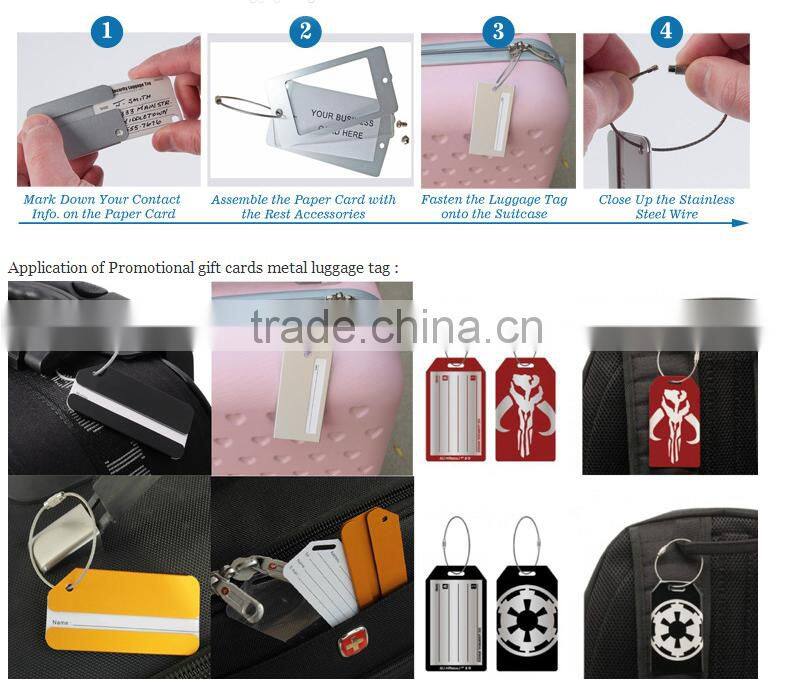 Custom wholesale metal airplane luggage tag