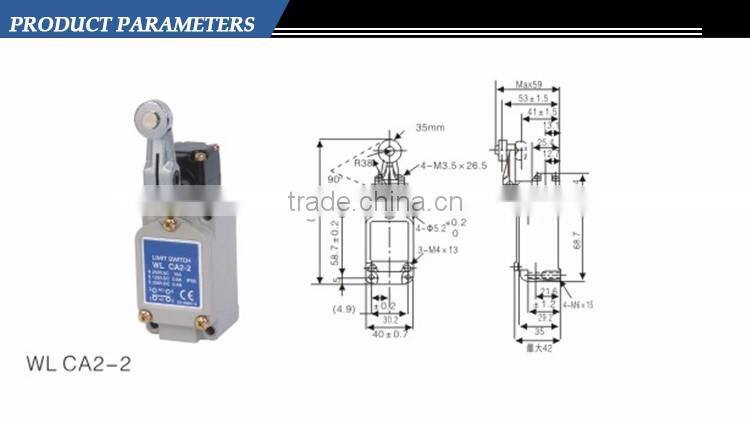 WL series classical style industrial electrical limit switch with low price