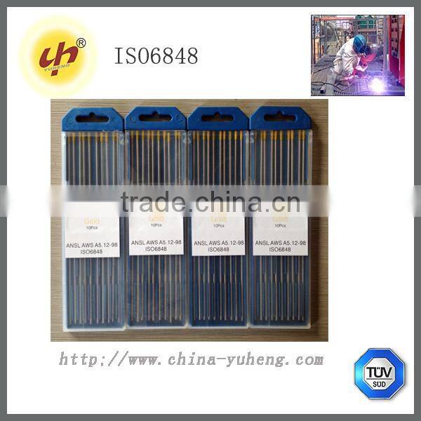 10 TIG Welding Tungsten Electrodes 1.5 % Lanthanated, 3/32"x7"