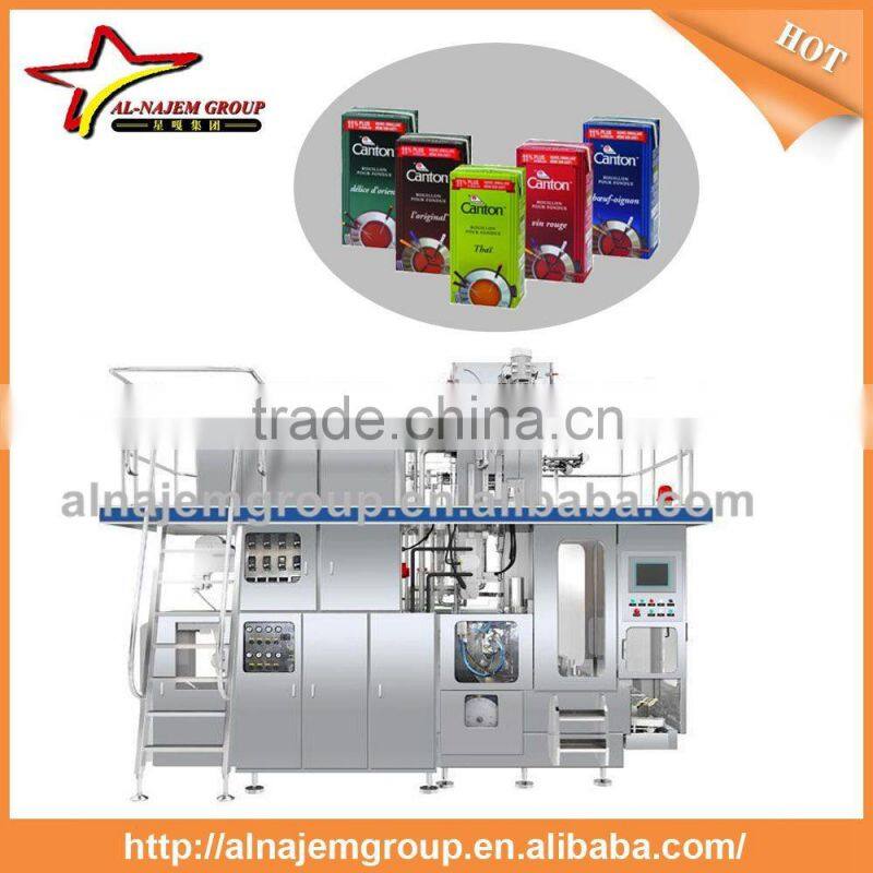 65ml,125ml,200ml,250ml,375ml,500ml,1000ml aseptic carton filling machine and packing machine
