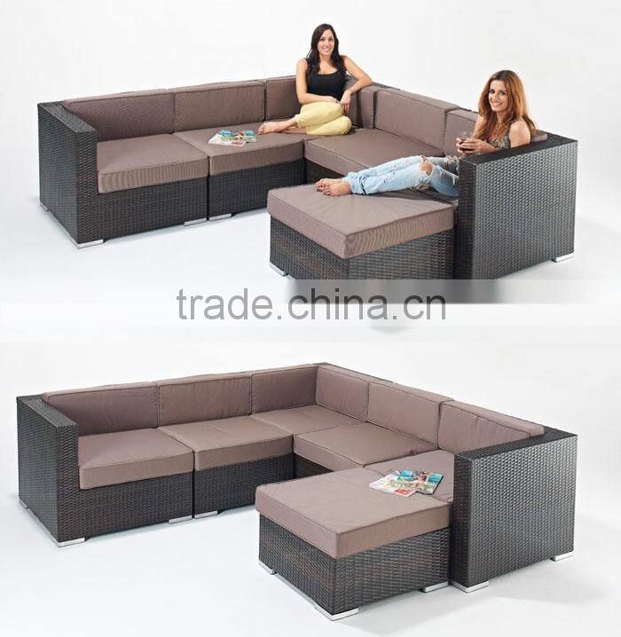 Modern style furniture outdoor PE rattan sofa
