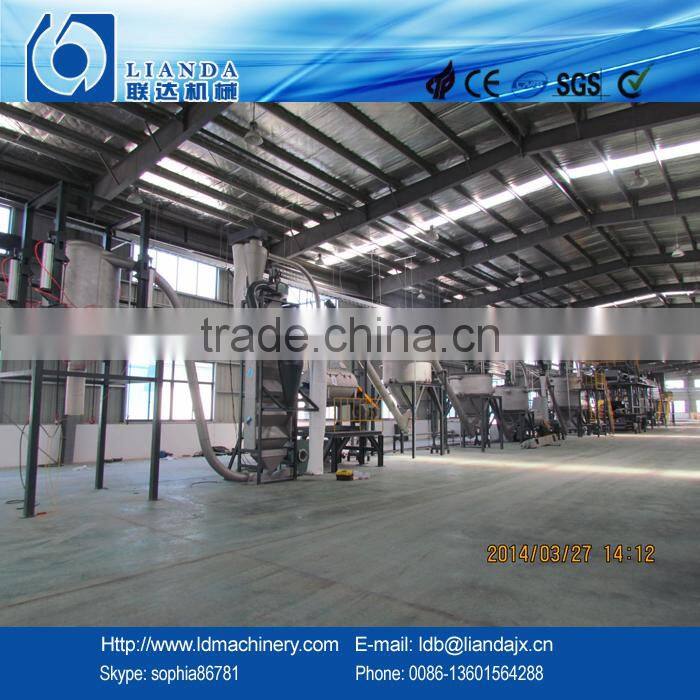 waste plastic pet bottle washing machine with CE certificated