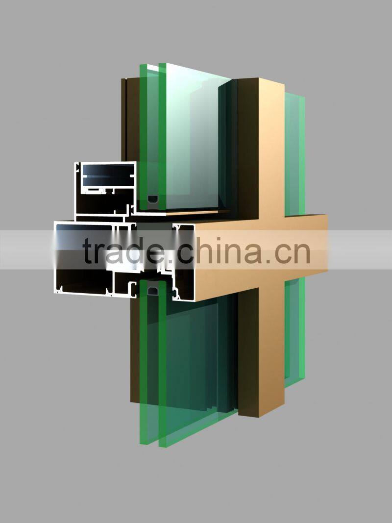 High quality best price reflection glass aluminium curtain wall