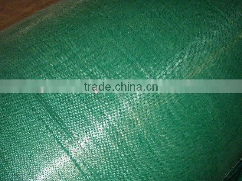 green pp woven plastic fabrics