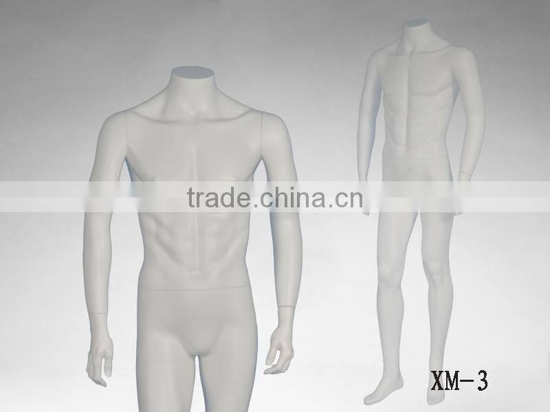 Window display full body dummy headless male mannequin for sale