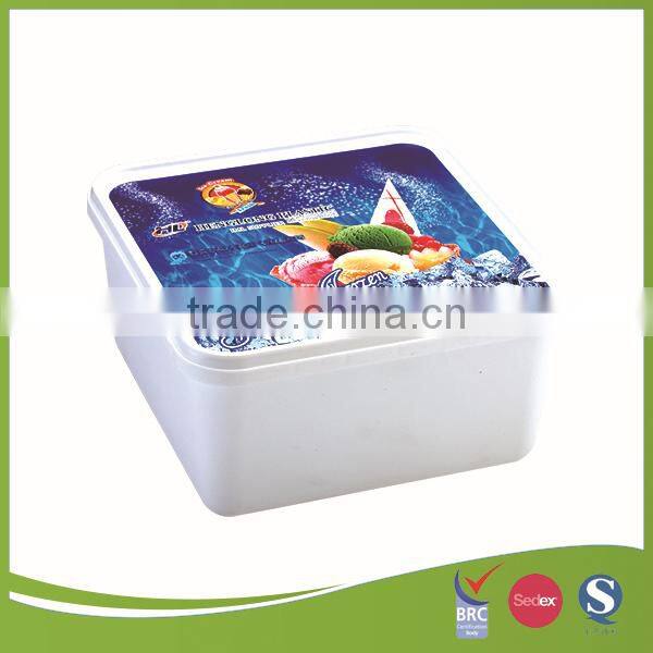 iml plastic ice cream square container