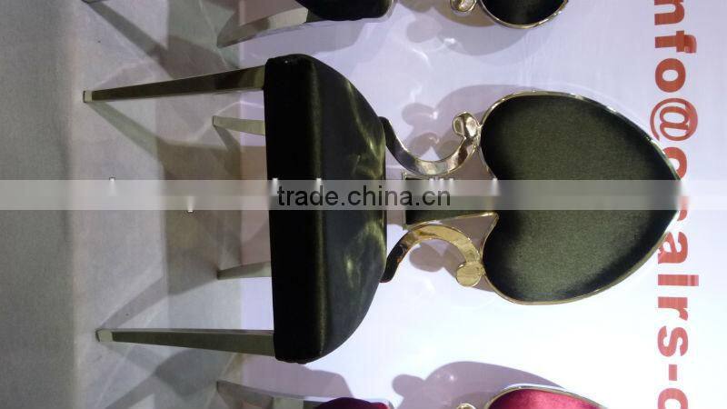 LH-065Y brushed stainless steel dining chair