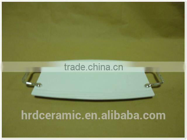 New style stock ceramic ozone plate with Metal handle
