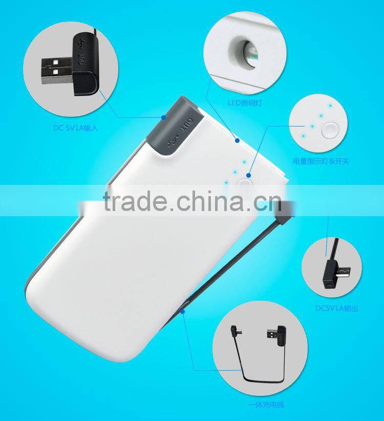 high quality super slim 5500mah external battery charger