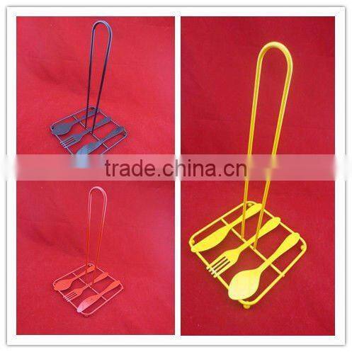 towel rack of restaurant--colorful towel rack