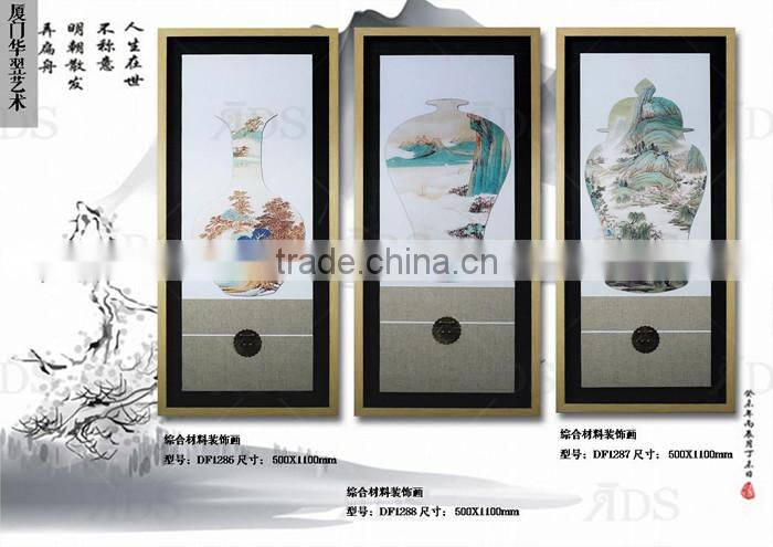 Frame handmade nature wall painting designs for home decoration