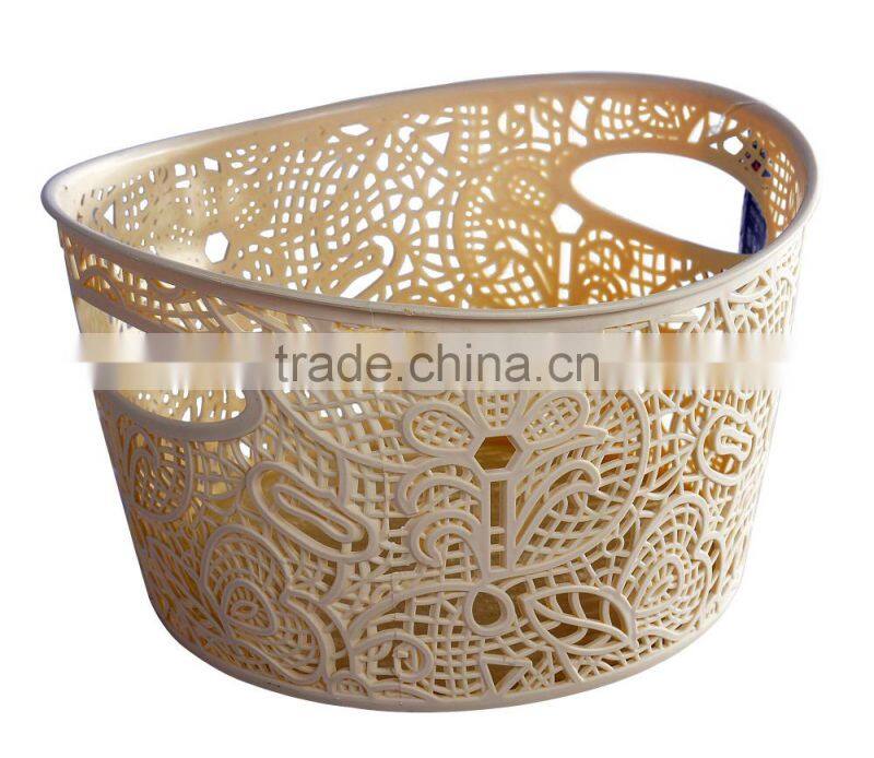 Lace Design Plastic Basket, Lace baskets, Plastic Round shape basket