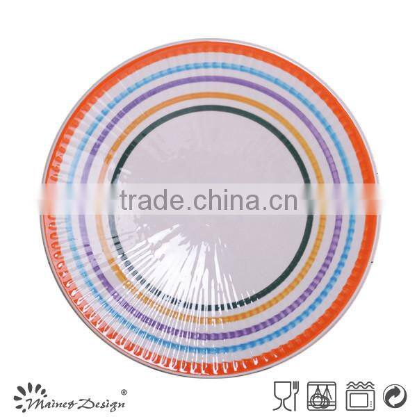 embossed stoneware cheap ceramic dinner plate