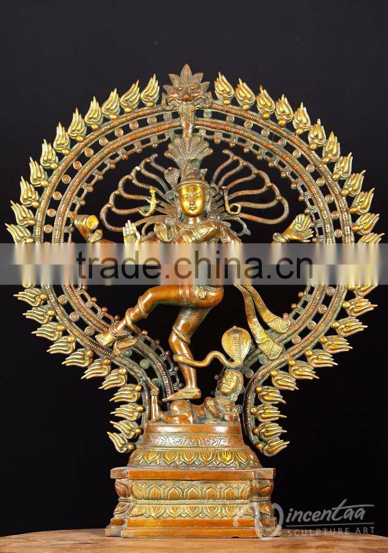 whoelsale regional feature home decor metal craft shiva bronze statue