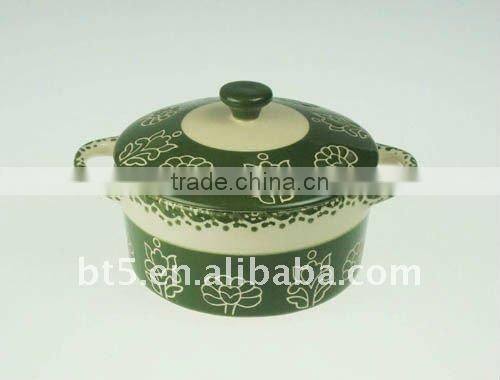 10cm dia stoneware handpainted mini casserole