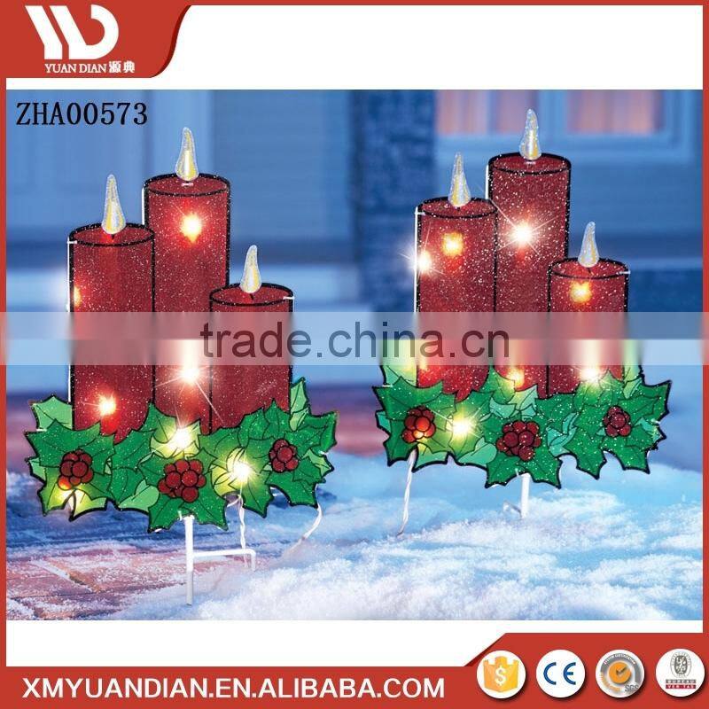 Decoration Supplies Resin Candle Light Gift Craft Promotional Gifts Solar Christmas Light For Teenagers