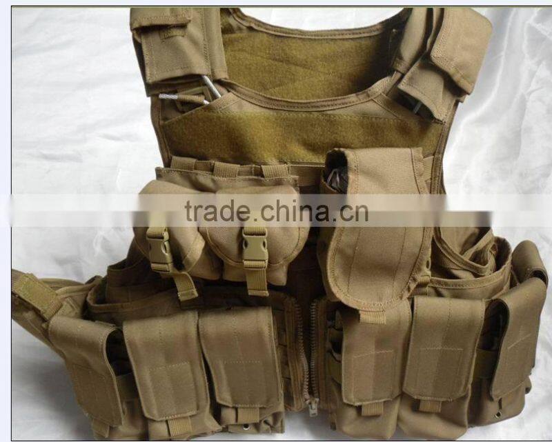 khaki army tactical vest