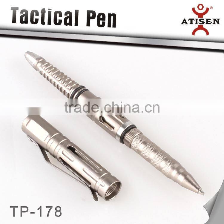 6061Aluminum steel Tactical ball point pen,glass breaker 2 in 1 TP-178