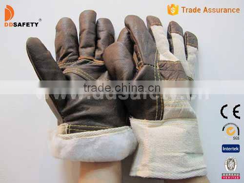 DDSAFETY Hot Sale Furniture Leather Work Gloves Brown Furniture Gloves