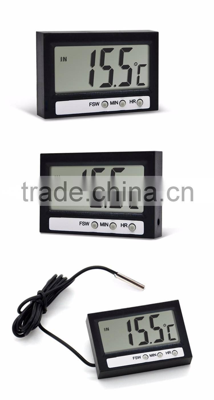 Digital Refrigerator Thermometer Electronic Digital Display Temperature Detector High Efficiency with Sensor and Buttons