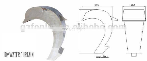 European design decoration stainless steel 304 cobra indoor waterfall