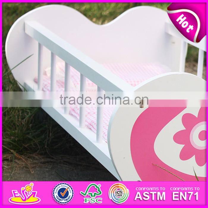 New cute kids wooden toy beds for dolls W06E010A