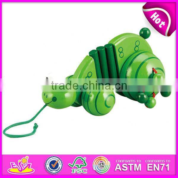 2016 Newest kids wooden pull and push toy,Imitate wooden Toys pull along bird & egg,Hot sale wooden pull toy cart W05B005