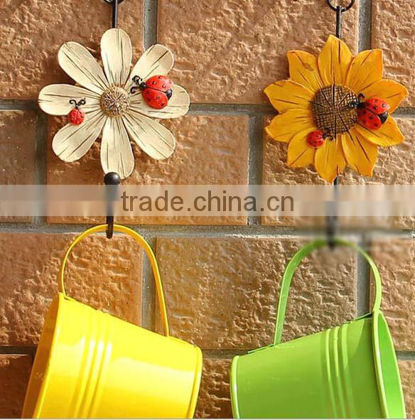 Creative resin wall hook home Decorative wall hook flowers wall hook