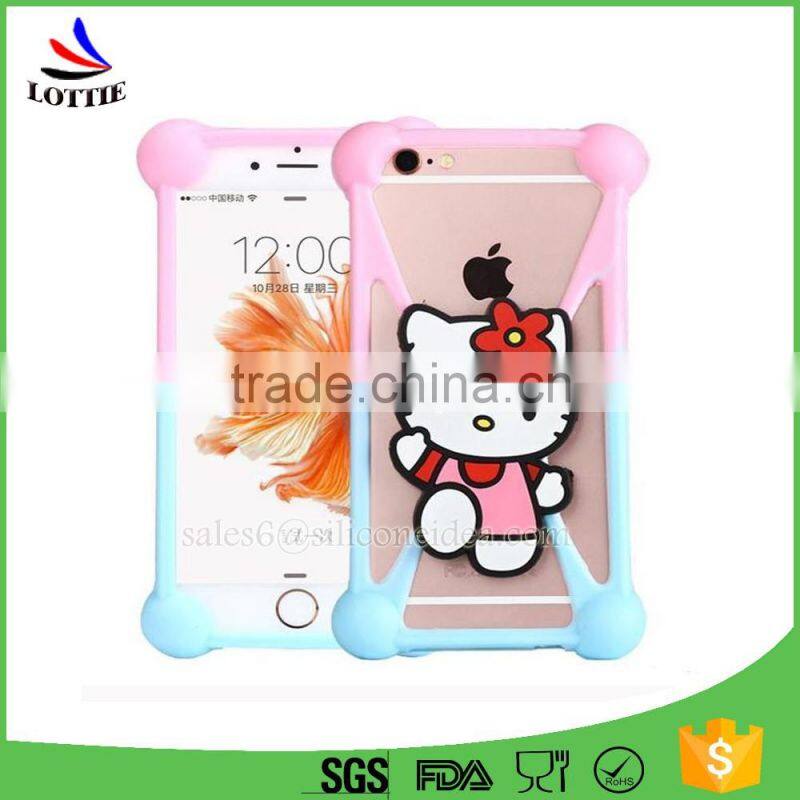 Lottie supply 2016 new design bumper silicone phone case for any phone