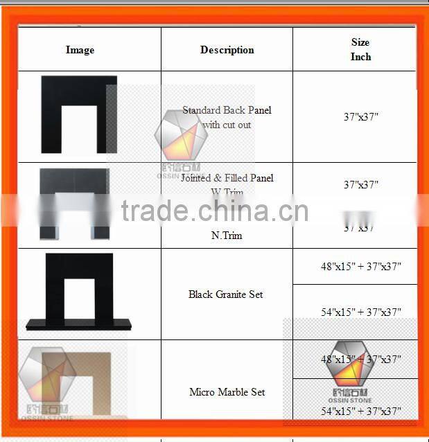 black granite hearth fireplace