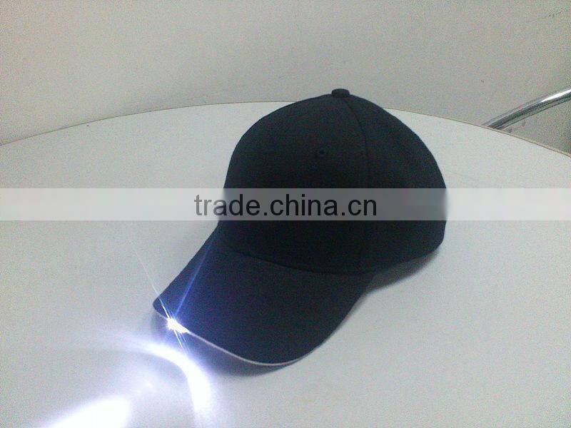 blank baseball cap with built-in led light