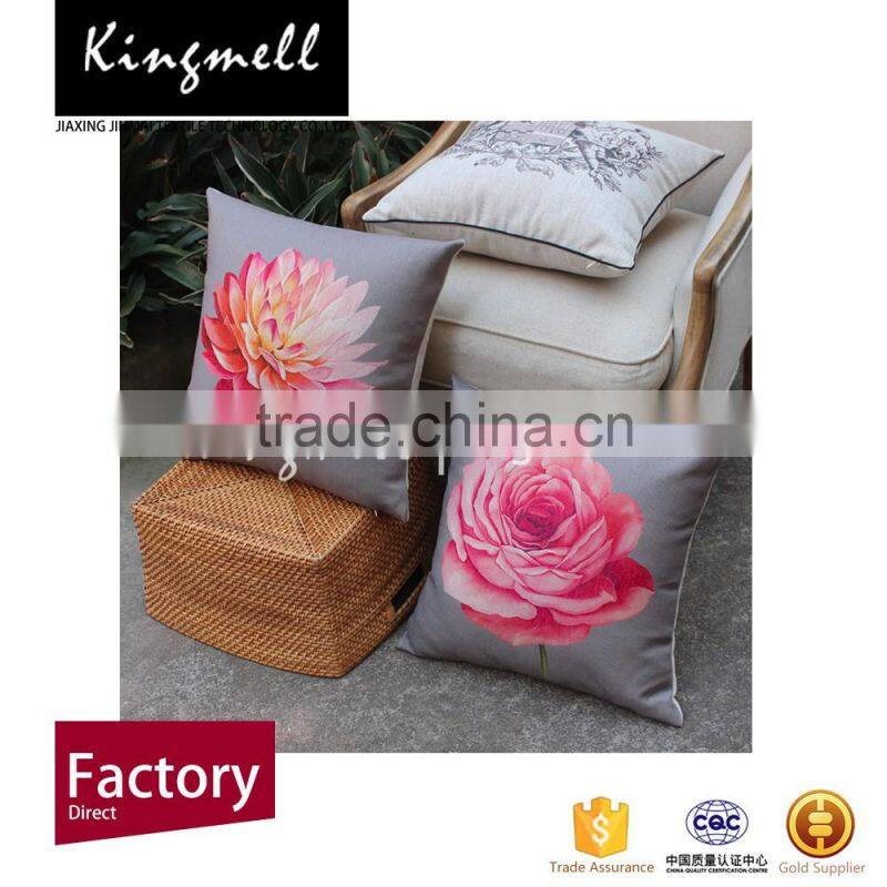 Personalized pillow cases custom linen fabric printed cushion cover