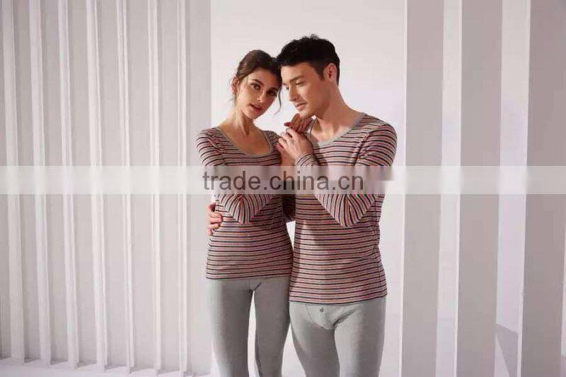 unisex pajama set for couple thermal underwear cotton fabric