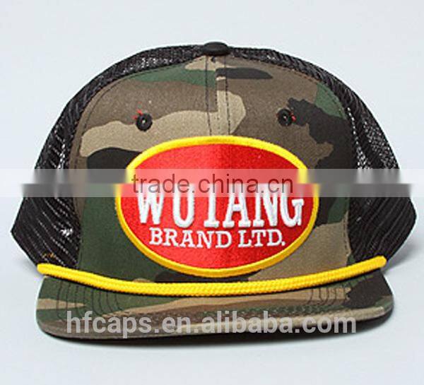 Custom Embroidery Logo 5 Panel With Rope Most Fashion Mesh Cap