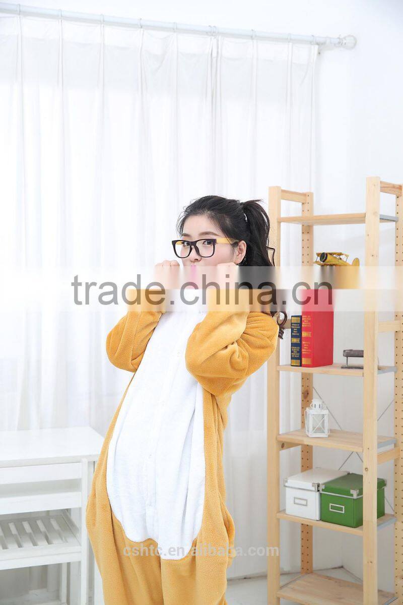 flannel cartoon adult animal jumpsuit animal pajamas jumpsuit bear wennie design