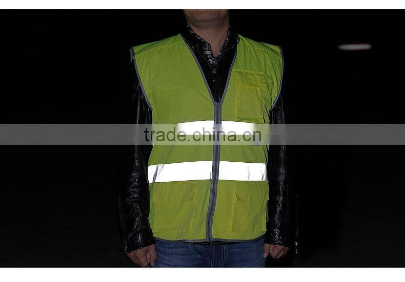 reflective vest in high visibility work wear