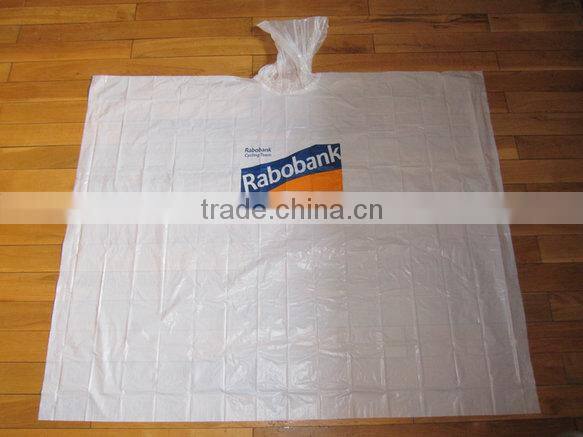 Eco-friendly children disposable plastic raincoat with cute cartoon logo