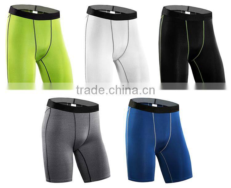 Wholesale polyester comfortable gym mens tight fitness sport shorts