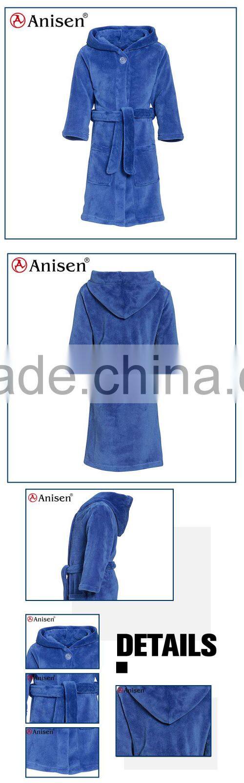 2017 shaoxing wholesale polar fleece custom men's winter bathrobes